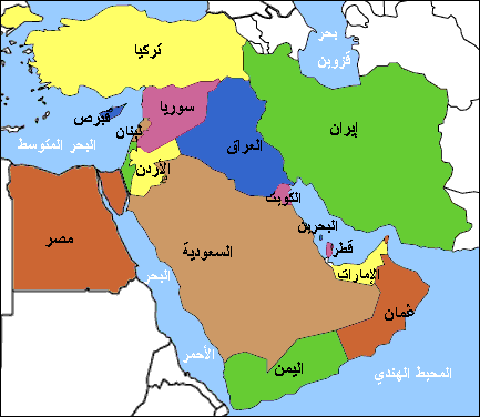 خارطة الشرق الأوسط