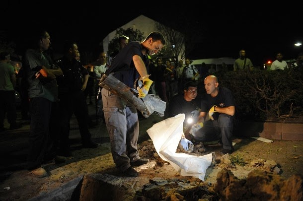 سقوط صاروخ في النقب الغربي سقوط صاروخ