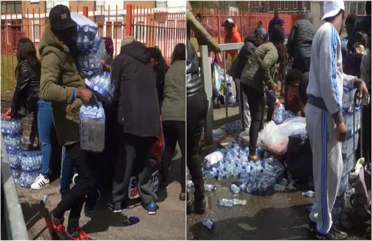 نهب مياه مارثون لندن فى مشهد صادم