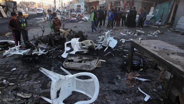 قتلى بانفجارين في بغداد صورة من المكان