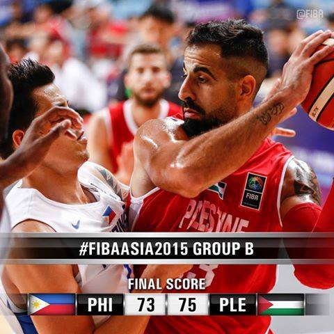 فلسطين تفوز على الفلبين في كرة السلة