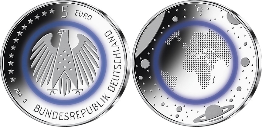 ألمانيا تصدر أول عملة معدنية بقيمة 5 يورو