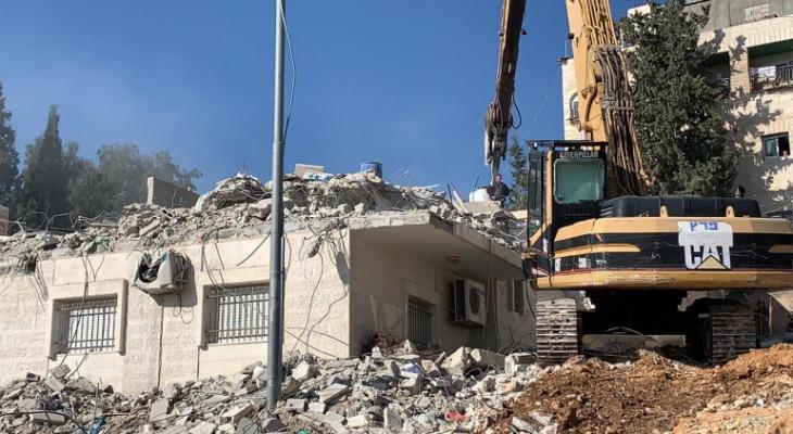 الاحتلال يهدم منزل المقدسي حاتم أبوريالة في بلدة العيساوية