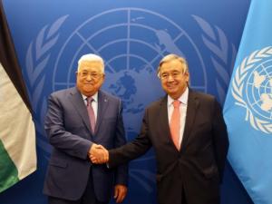 عباس لهرتسوغ: لن نتراجع عن الطلب الفلسطيني بالأمم المتحدة