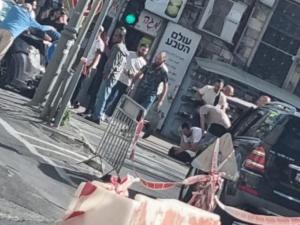 محدث بالفيديو والصور إصابة 5 مستوطنين بعملية دهس بشارع يافا في القدس