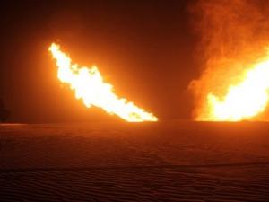 تفجير خط الغاز الطبيعي