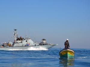 مراكب الصيادين في بحر غزة 