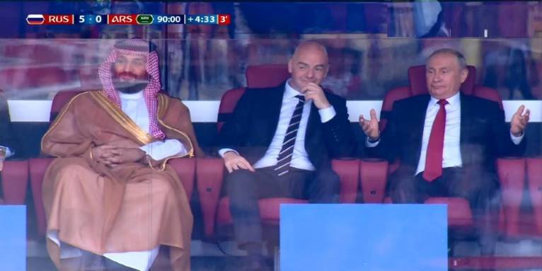 ماذا فعل بن سلمان مع بوتين بعد هزيمة السعودية بخماسية أمام روسياـ (فيديو)