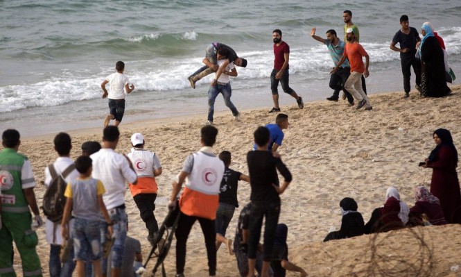 شهيد برصاص الاحتلال بفعالية المسير البحري بغزة