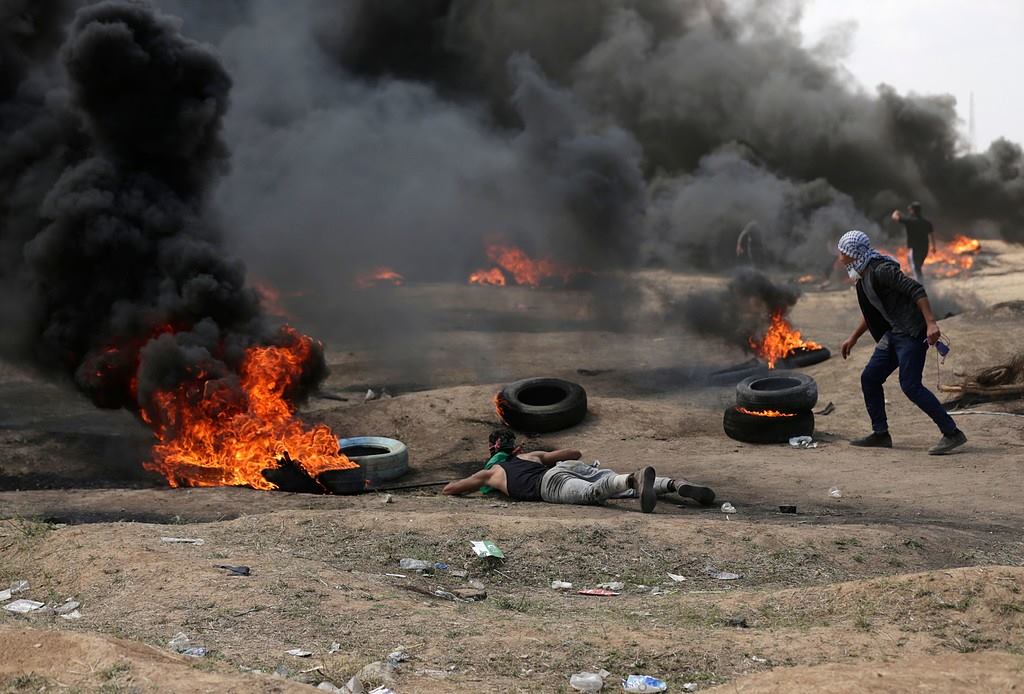 المتظاهرون الفلسطينيون يتمكنون من العبور إلى أراضيهم المحتلة