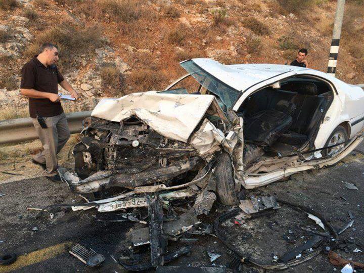 فيديو- قتيل ومصابان بحادث سير غرب قلقيلية