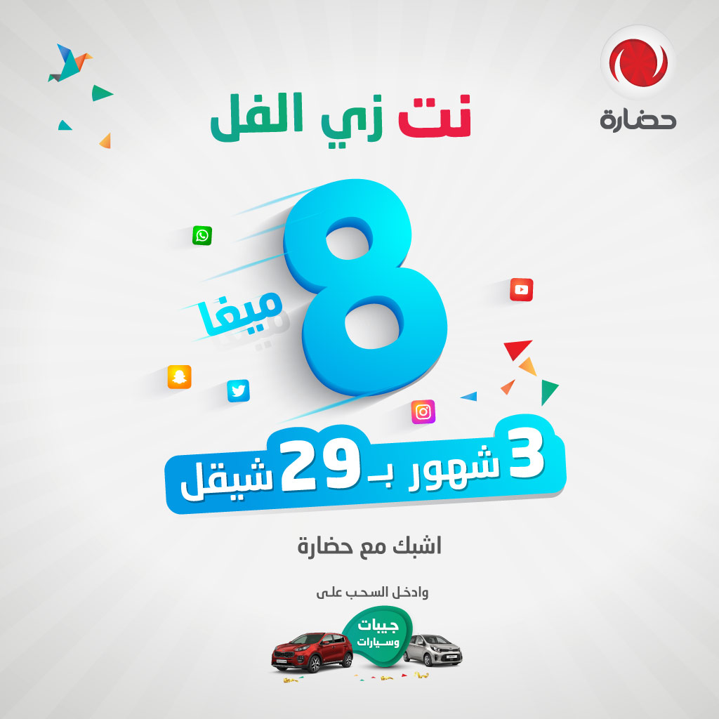 شركة حضارة للاستثمار التكنولوحي تطلق أولى حملاتها للعام الجديد بعنوان " نـــت زي الفـــــــــــــل "