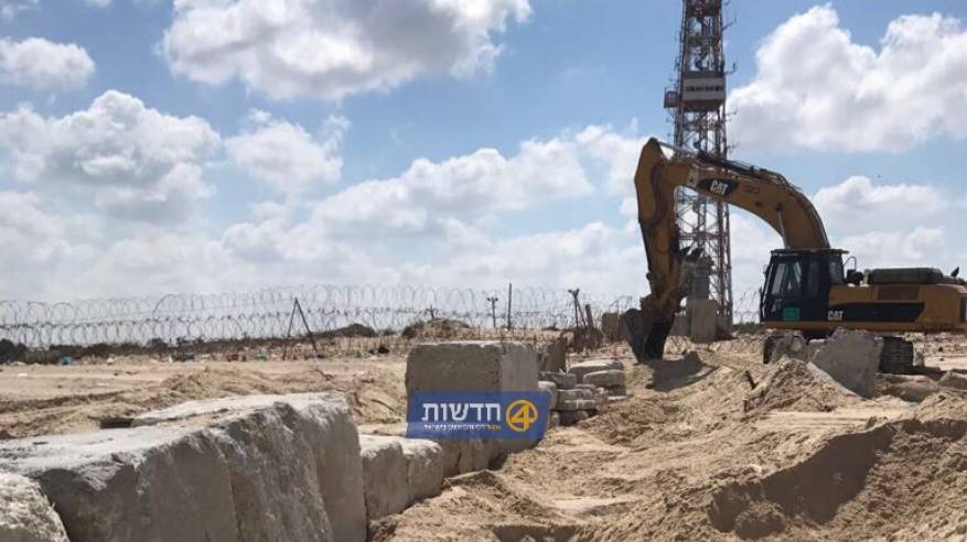 إسرائيل تشرع ببناء جدار مع غزة