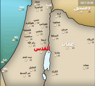 توقعات الأرصاد الجوية لليوم