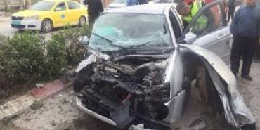 جنين: إصابة مواطن بحالة خطرة في حادث سير