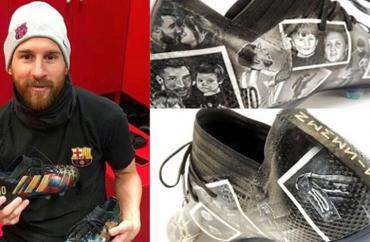 ليونيل ميسي يستفز جماهير ريال مدريد بـ"حذائه الجديد"