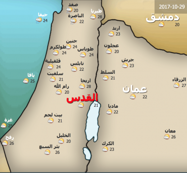 حالة الطقس لليوم  
